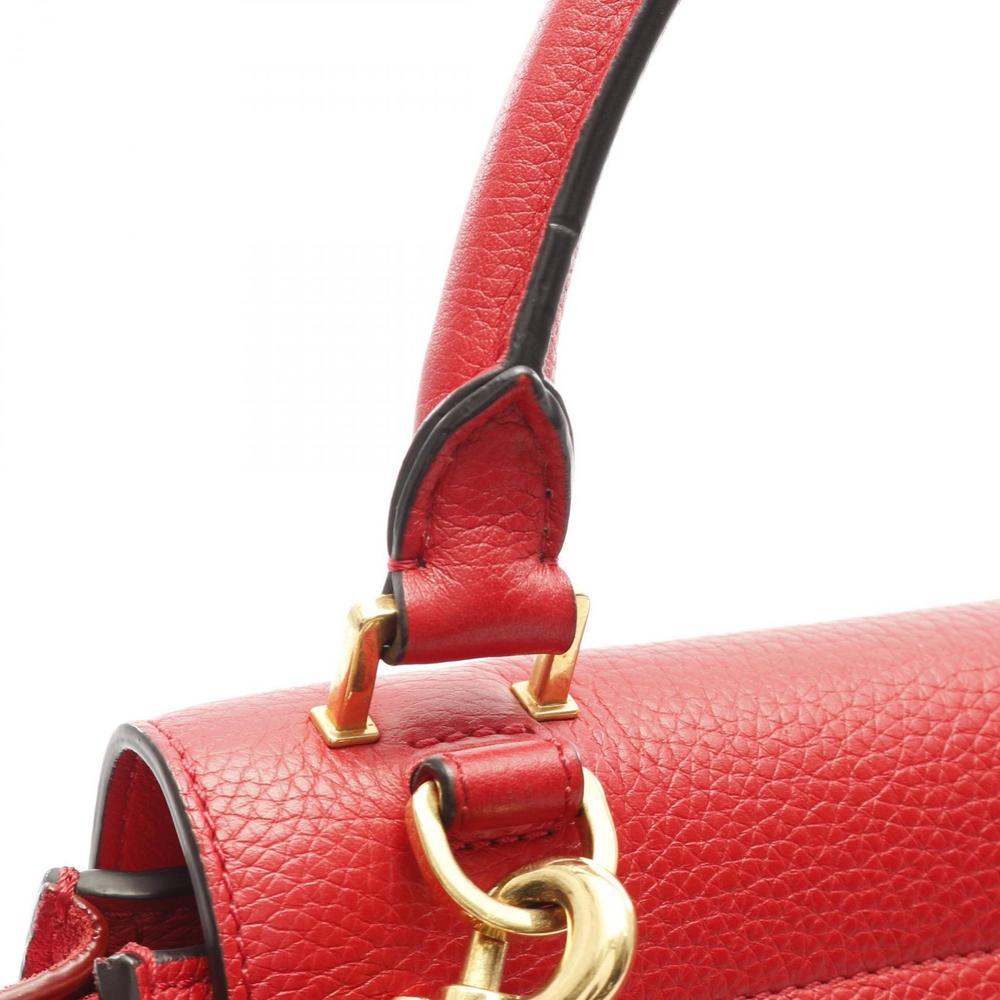 Celine Handbag Red Trapeze Leather Suede - Picture 7 of 7